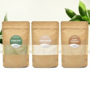 Assortiment 3 argiles indispensables - argiles en poudre