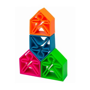 Personnages et maisons à empiler en sili