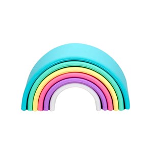 Jouet à empiler petit arc-en-ciel en sil