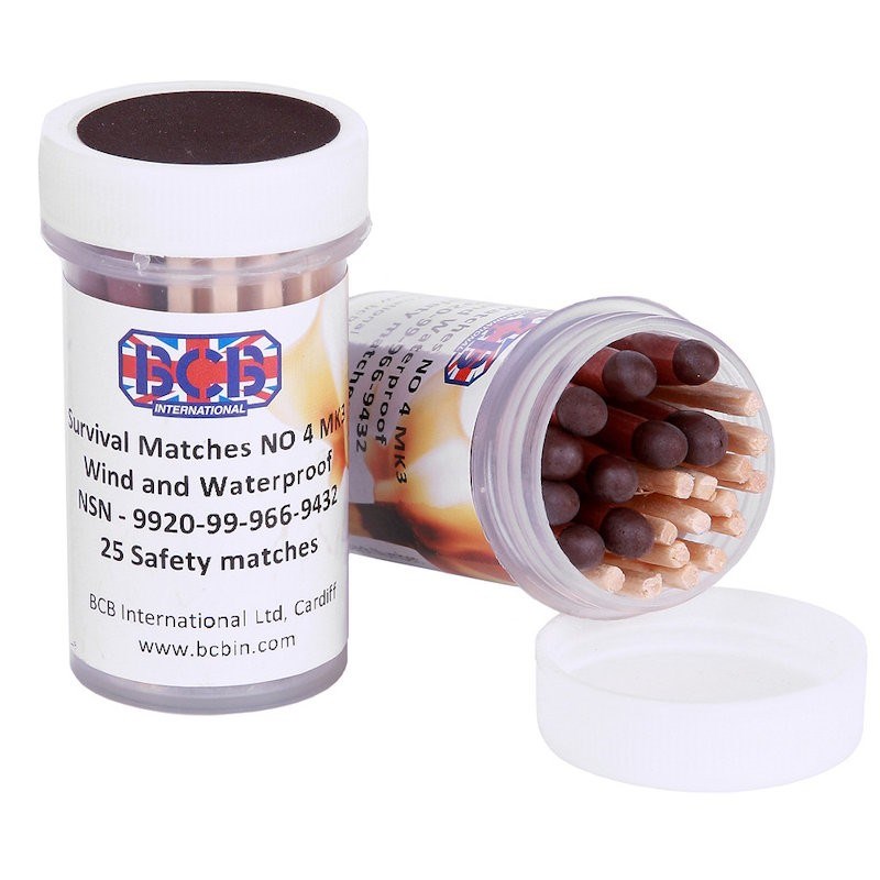 Boite étanche + allumettes de survie bcb survival matches
