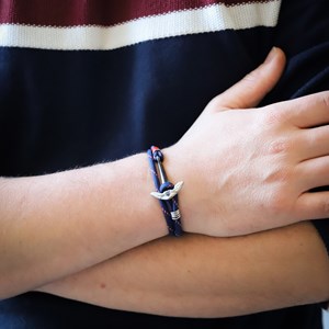 Bracelet ancre marine homme phare breton