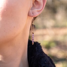 Boucles d'oreilles lumia améthyste