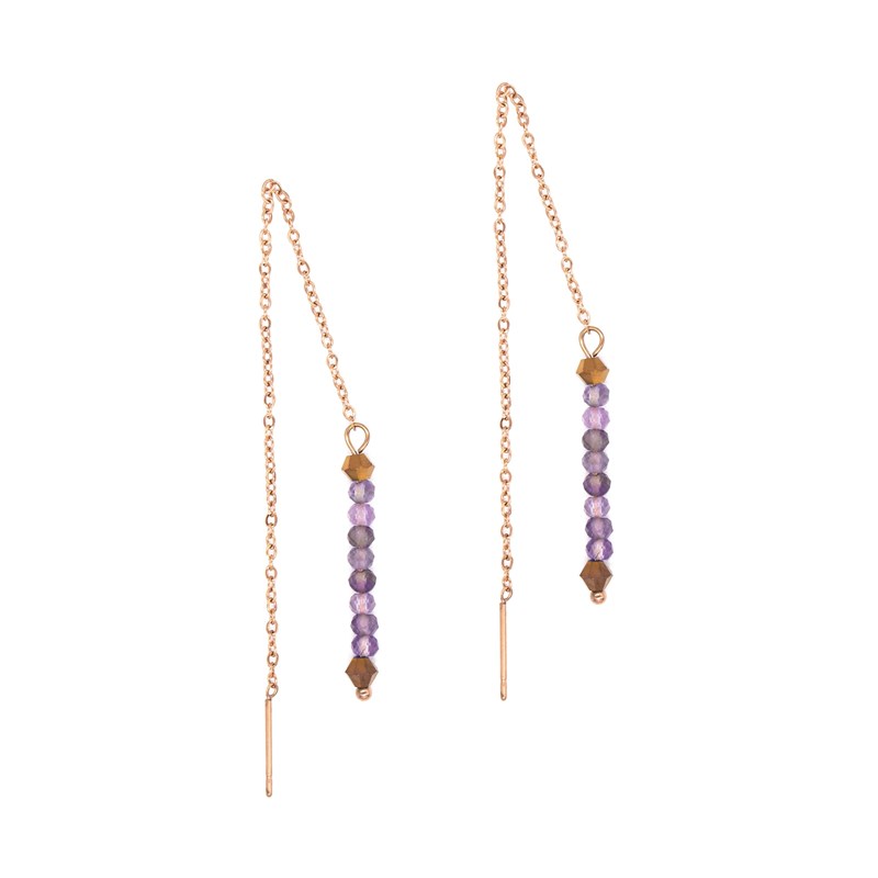 sloya - Boucles d'oreilles lumia améthyste