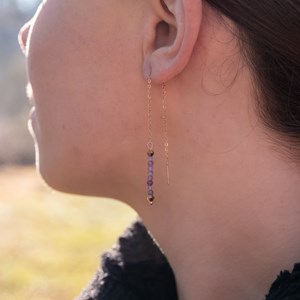 Boucles d'oreilles lumia améthyste