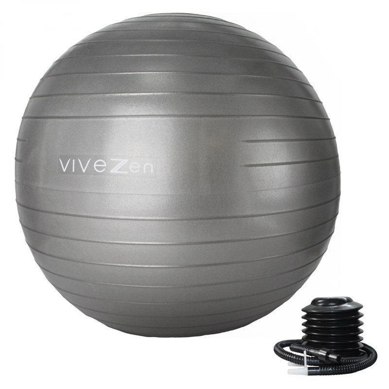 Vivezen - Ballon de yoga - diam 85 cm - gris