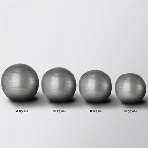 Ballon de yoga - 75 cm - gris