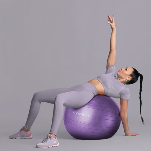 Vivezen - Ballon de yoga - 65 cm - violet