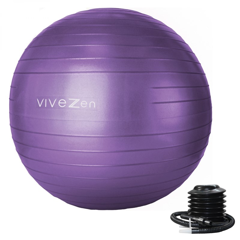 Vivezen - Ballon de yoga - diam 65 cm - violet
