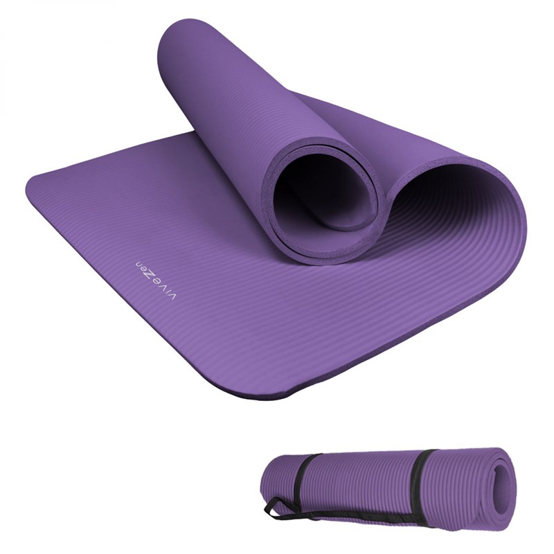 Vivezen - Tapis de yoga 186 x 120 x 1 cm -