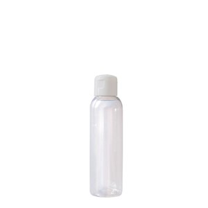 Flacon 100 ml transparent - capsule service blanche