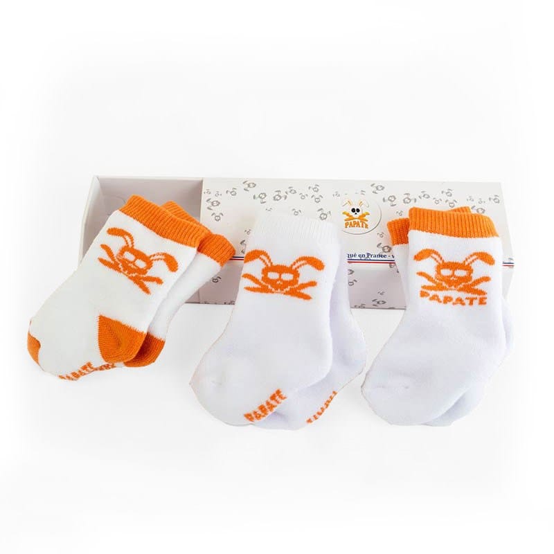 PAPATE - Chaussettes naissance en coton bio