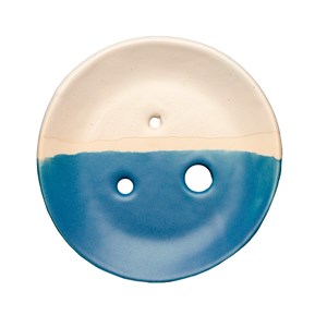 Porte-savon bleu en céramique
