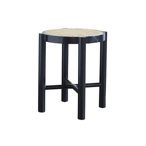 Table de chevet bois acajou cannage
