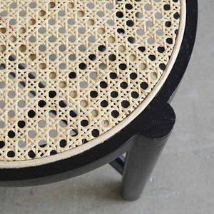 Table de chevet bois acajou cannage