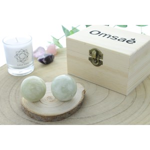 Boules relaxation chinoises jade vert