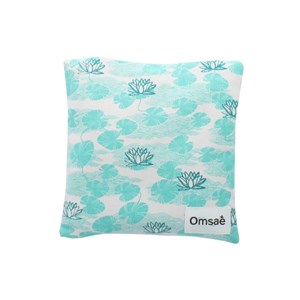 Coussin carré chauffant lotus vert