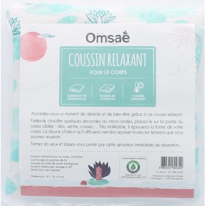 Coussin carré chauffant lotus vert