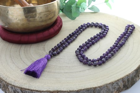 Mala en améthyste 108 perles
