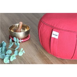 Zafu en kapok bio bordeaux