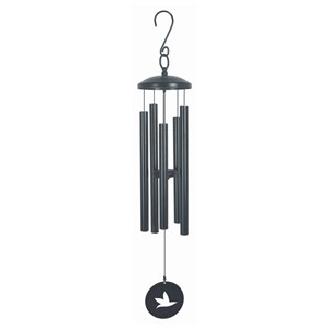 Carillon à vent noir oiseau 77 cm