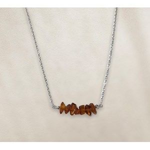 Collier 7 chips ambre