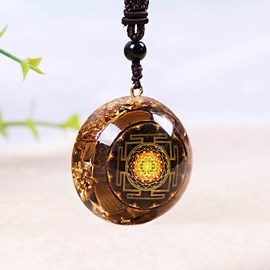 Pendentif orgone yoga œil de tigre