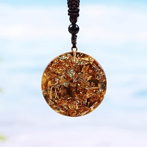 Pendentif orgone yoga œil de tigre