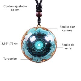 Pendentif orgone yoga anti onde