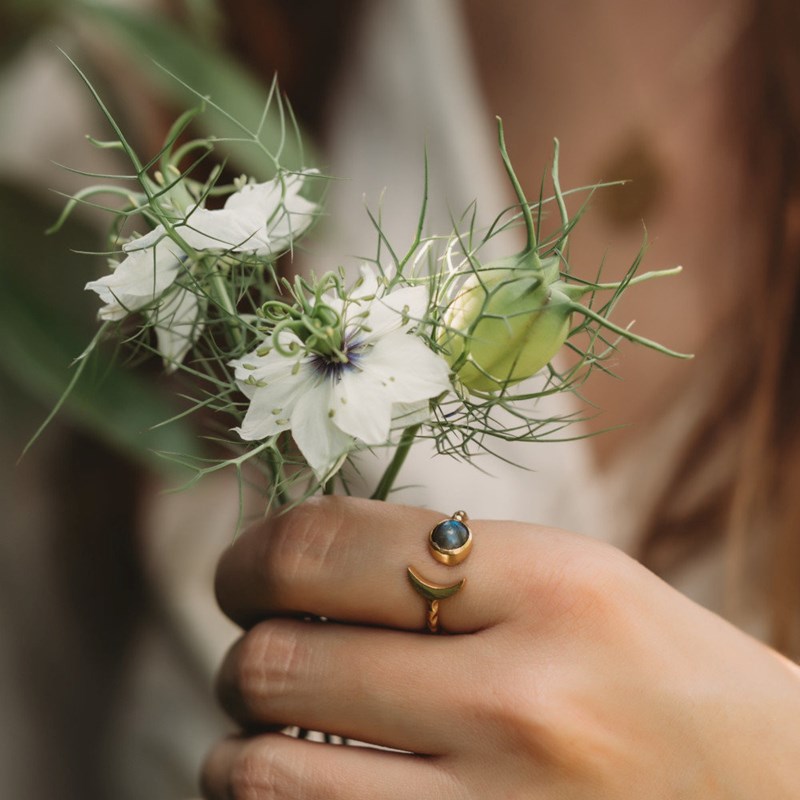 Lila in the sky - Bague labradorite