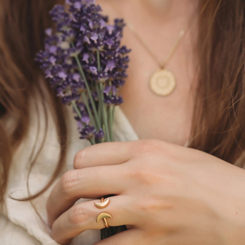 Lila in the sky - Bague cycles lunaires