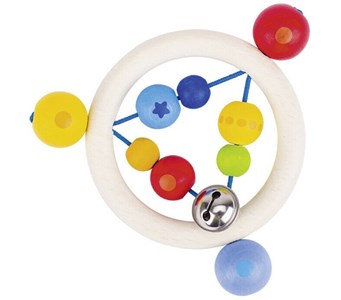 Hochet arc en ciel triangle