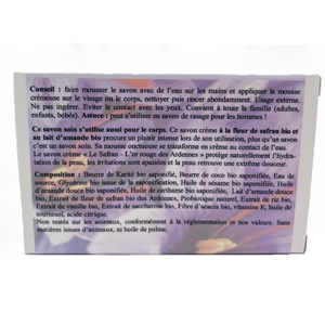 Deux savons bio aux fleurs de safran