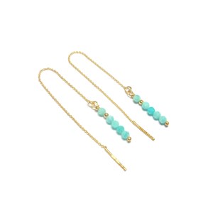 Boucles d'oreilles ilhéus amazonite