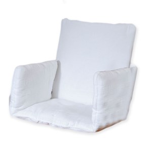 Coussin chaise haute coton bio blanc