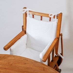 Coussin chaise haute coton bio blanc