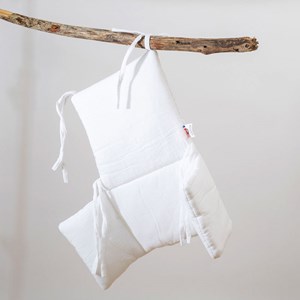 Coussin chaise haute coton bio blanc