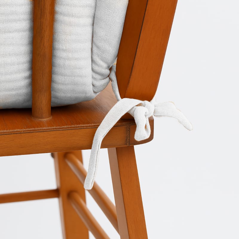 Coussin chaise haute coton bio blanc (Papate) - Image 4