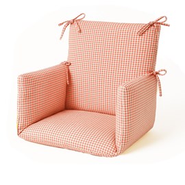 Coussin chaise haute coton bio vichy