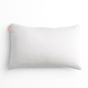 Coussin rectangle en coton bio blanc Blanc