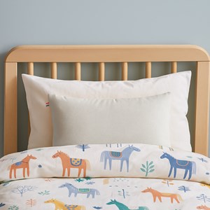 Coussin rectangle en coton bio blanc Blanc