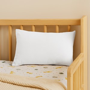 Coussin rectangle en coton bio blanc Blanc