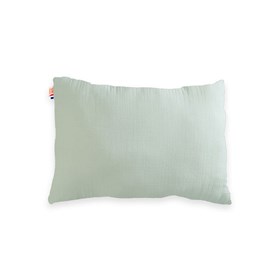 Coussin rectangle en coton bio vert