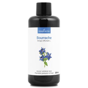 Huile de bourrache bio - 200ml - fraîcheur garantie oxycert® - vierge & de 1?? p
