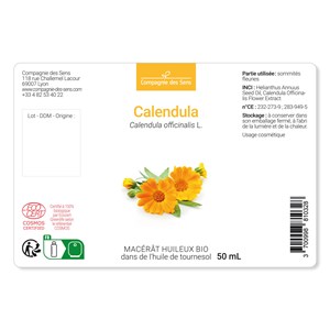 Calendula - macérât huileux bio - 200ml - flacon en verre