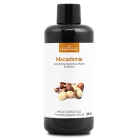 Huile de macadamia bio - 200ml - fraîcheur garantie oxycert® - vierge & de 1?? p