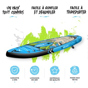 Paddle gonflable tiki-x