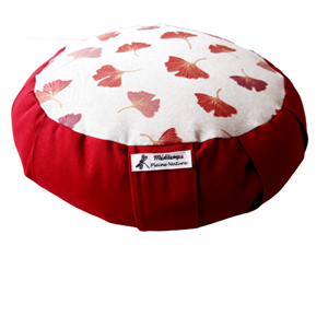 Zafu artisanal ginkgo biloba rouge