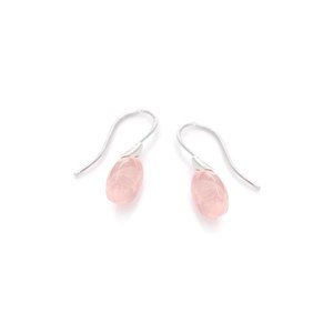 Boucle d'oreille quartz rose