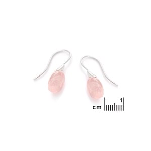 Boucle d'oreille quartz rose