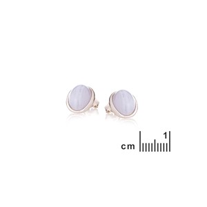 Boucle d'oreille agate blue lace